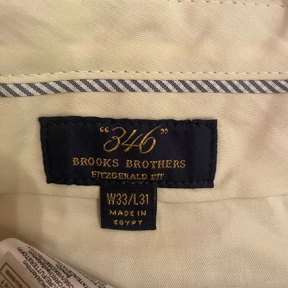 Brooks Brothers Men’s 346 Fitzgerald Fit Dress Pants Flat Front Wool Navy 33X31 - Picture 4 of 6